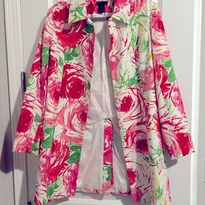 Floral light mid length Jacket lined